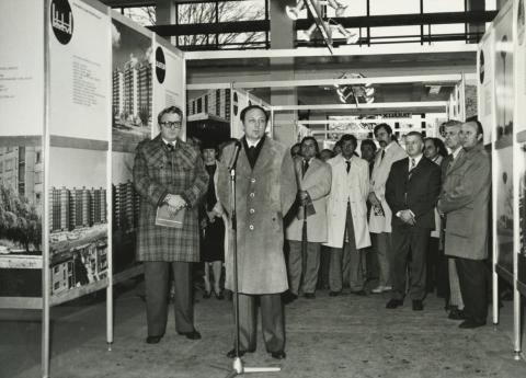 "Építettük '78-ban" c. építészeti kiállítás. Ábrahám Kálmán építésügyi és városfejlesztési miniszter beszéde