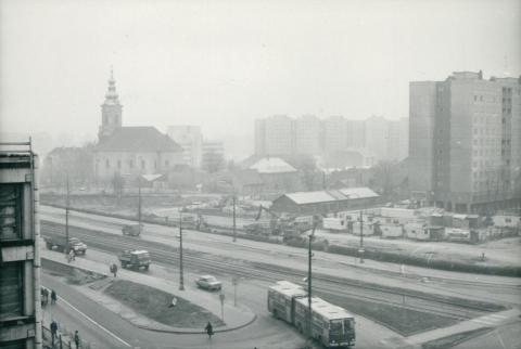 Óbudai látkép az Árpád-híd befejezése előtt