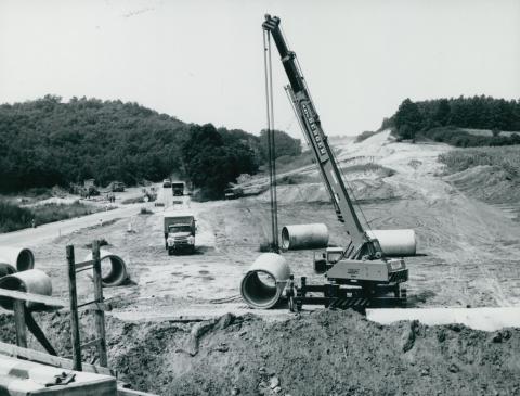 Az M1-es autópálya építése