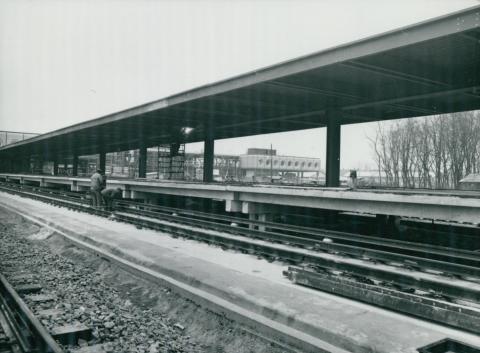 A Kőbánya-kispesti MÁV-METRO állomás építése