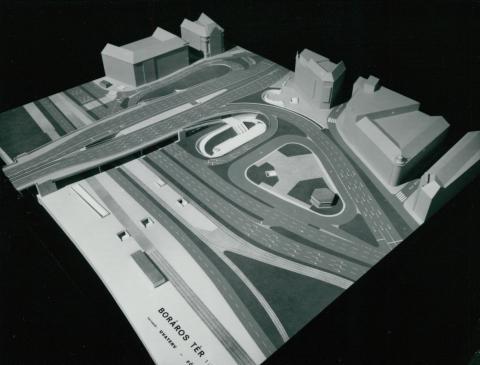 A megújuló Boráros tér modellje