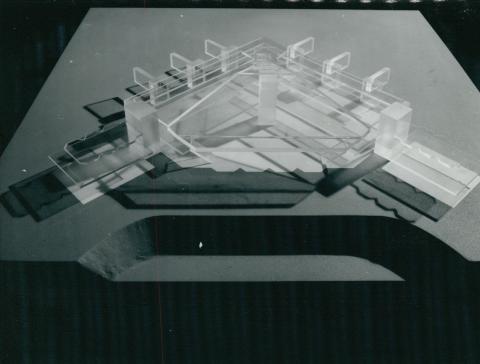 A ferihegyi repülőtér épületének modellje