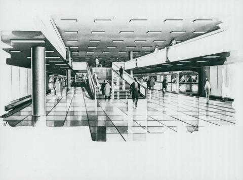 A 3-as metró Nagyvárad téri állomásának látványterve