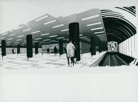 A 3-as metró Nagyvárad téri állomásának látványterve