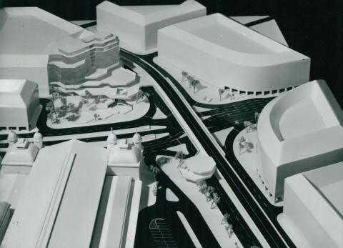 A Nyugati tér rendezési tervének modellje