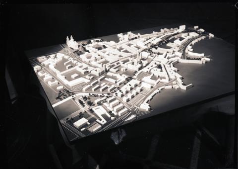 Eger-városközpont makettje