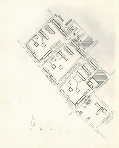 Budapest, Kőbánya. Mádi utca területrendezési rajza