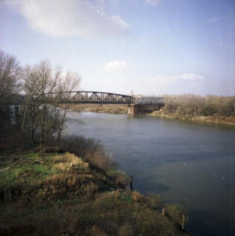 Vasúti Tisza-híd behúzás előtti állapot