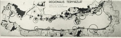 Regionális tervvázlat. A Balaton tó körüli területfelhasználása és települések jellegvázlata