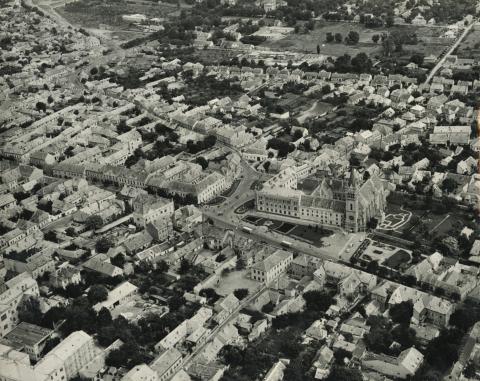 Keszthely belvárosának látképe